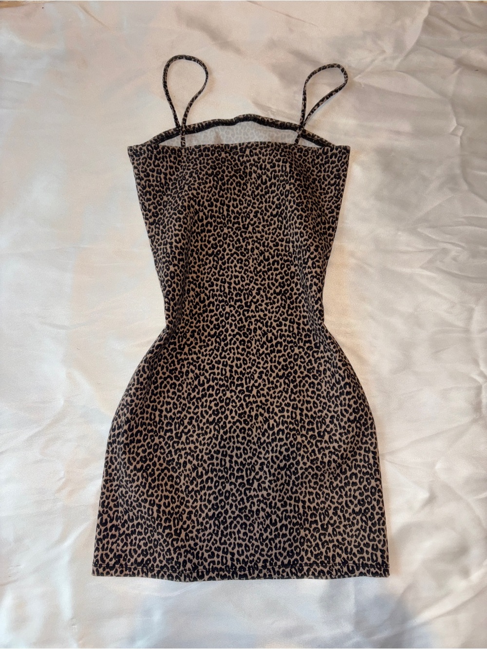 Garage Leopard Print Mini Dress in Brown and Black